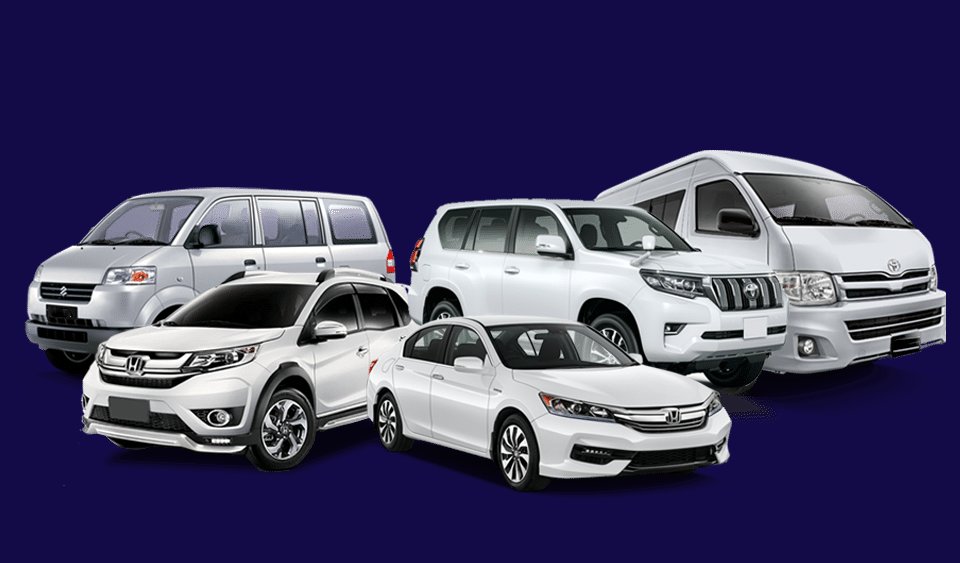 Range of sedans, SUVs and vans in the Bunmiwell fleet